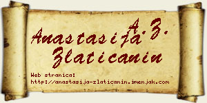 Anastasija Zlatičanin vizit kartica